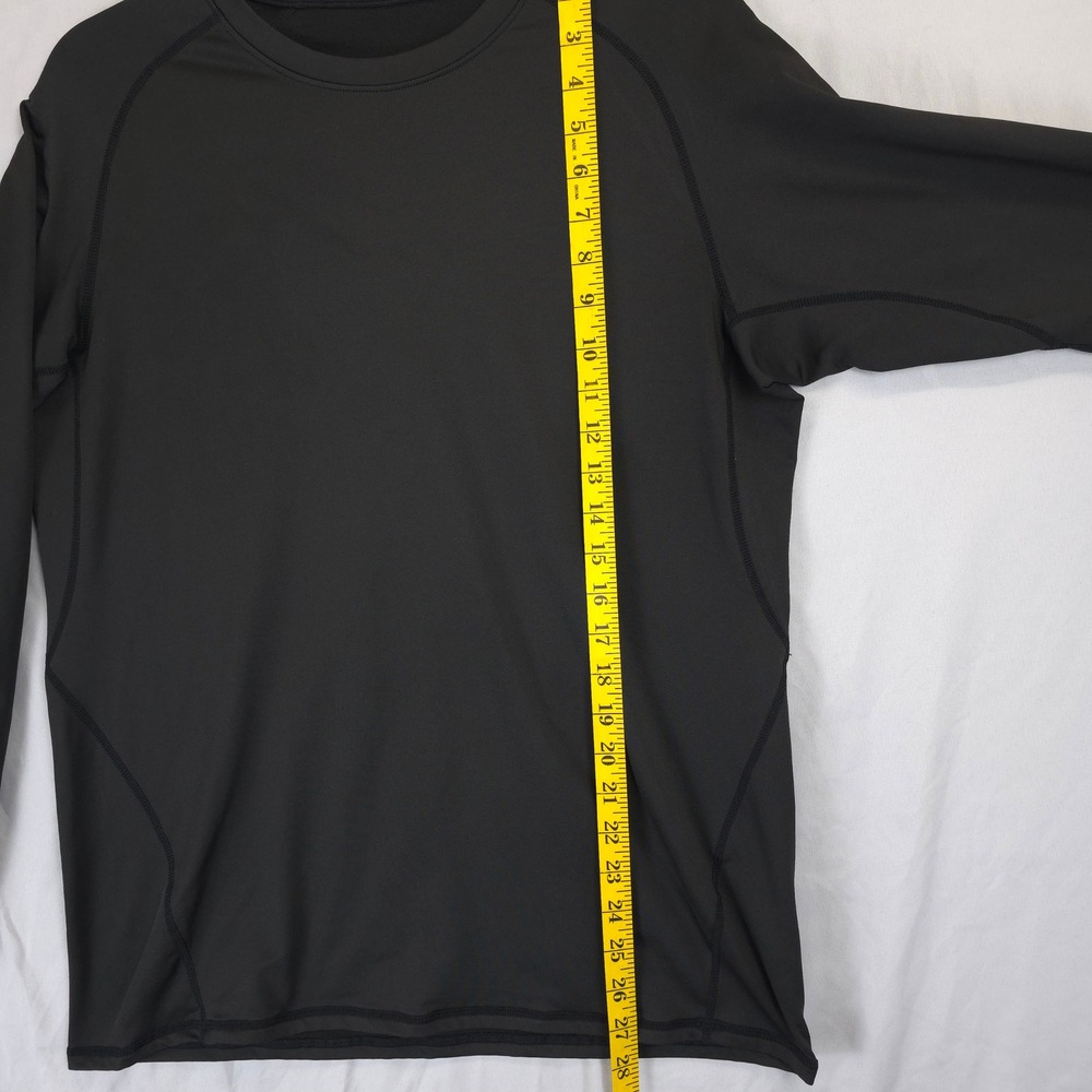 Men Black Long Sleeve Set of 3 Layering Shirt Crew Neck Stretch Men L Workwear - Picture 4 of 10